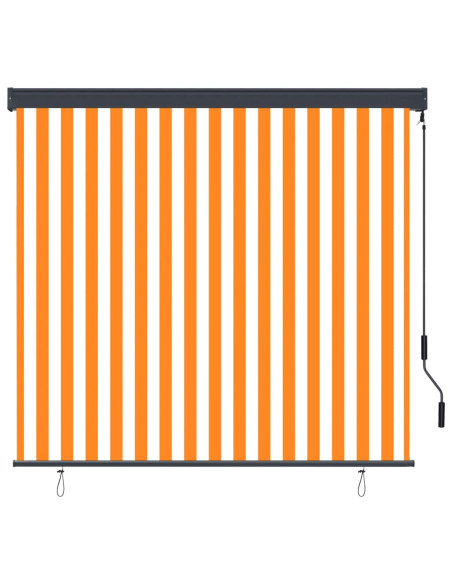 Tenda a Rullo per Esterni 170x250 cm Bianca e Arancione