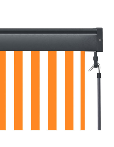 Tenda a Rullo per Esterni 170x250 cm Bianca e Arancione