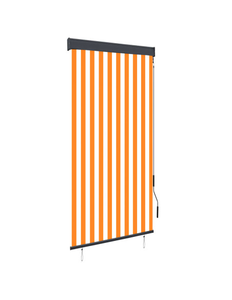 Tenda a Rullo per Esterni 100x250 cm Bianca e Arancione
