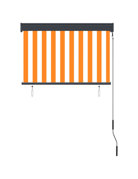 Tenda a Rullo per Esterni 100x250 cm Bianca e Arancione