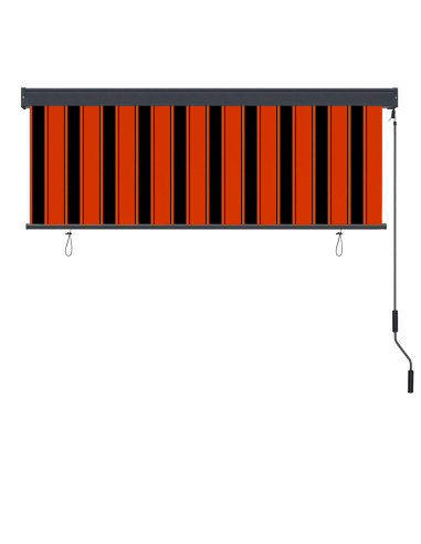 Tenda a Rullo per Esterni 160x250 cm Arancione e Marrone