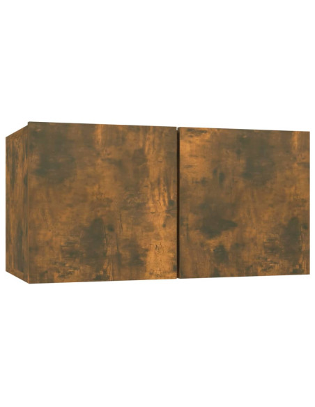 Mobili TV 8 pz Rovere Fumo 60x30x30 cm in Legno Ingegnerizzato