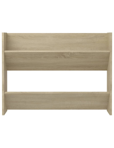 Scarpiere a Muro 2pz Rovere Sonoma 80x18x60cm Legno Multistrato