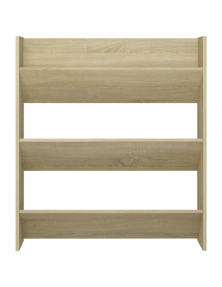 Scarpiere a Muro 2pz Rovere Sonoma 80x18x90cm Legno Multistrato