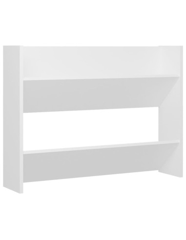 Scarpiere a Muro 2pz Bianche 80x18x60 cm in Legno Multistrato