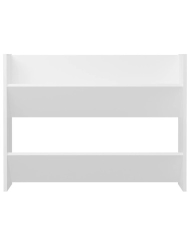 Scarpiere a Muro 2pz Bianche 80x18x60 cm in Legno Multistrato