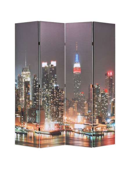 Paravento Pieghevole 160x170 cm Stampa New York di Notte