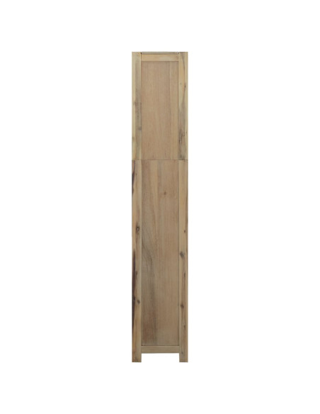 Libreria a 6 Ripiani 80x30x170 cm in Legno Massello di Acacia