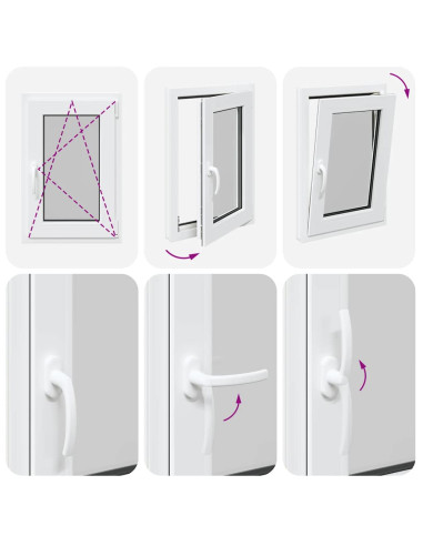 Finestra per Seminterrato RISOR 50x75cm Anta Ribalta DIN Destra