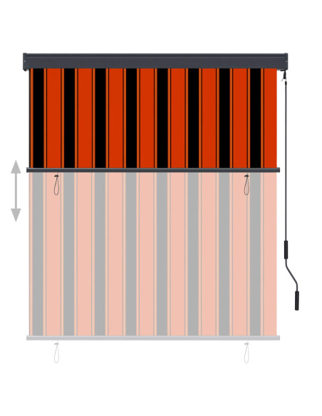 Tenda a Rullo per Esterni 140x250 cm Arancione e Marrone
