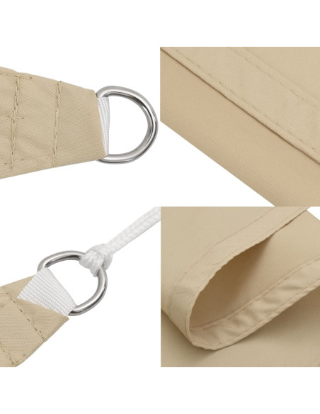 Parasole a Vela Oxford Triangolare 5x6x6 m Beige