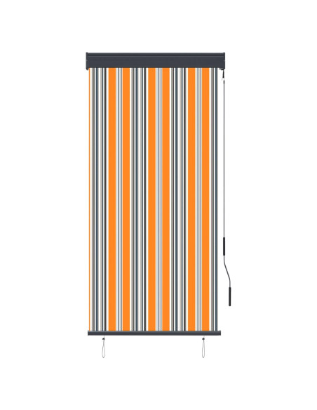 Tenda a Rullo per Esterni 80x250 cm Giallo e Blu