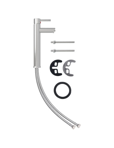 Lavandino con Rubinetto e Piletta in Vetro Temperato Satinato