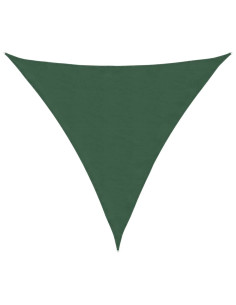 Parasole a Vela Oxford Triangolare 4x4x4 m Verde Scuro