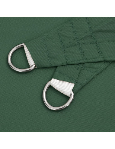 Parasole a Vela Oxford Triangolare 4x4x4 m Verde Scuro