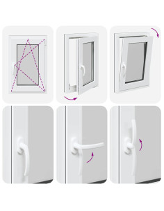 Finestra da cantina "RISOR" 50x75 cm Anta-ribalta DIN Destra Antracite 2