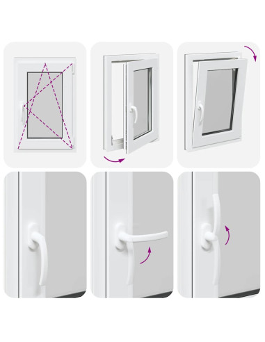 Finestra da cantina "RISOR" 50x75 cm Anta-ribalta DIN Destra Antracite