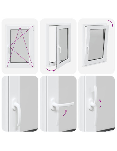 Finestra Seminterrato RISOR 60x100 cm Anta Ribalta DIN Destra