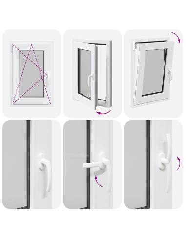 Finestra Seminterrato RISOR 50x75 cm Anta Ribalta DIN Sinistra