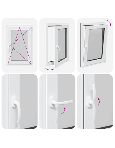 Finestra per Seminterrato RISOR 60x80cm Anta Ribalta DIN Destra