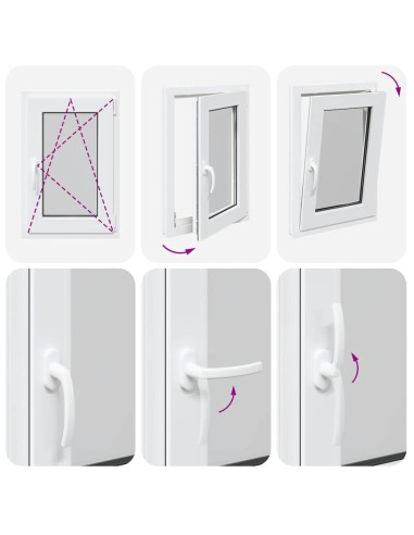 Finestra per Seminterrato RISOR 50x75cm Anta Ribalta DIN Destra