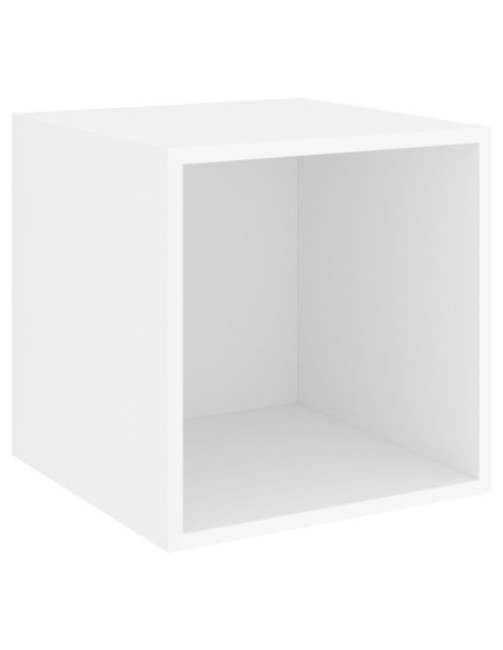 Set Mobili Porta TV 4 pz Bianco in Legno Multistrato