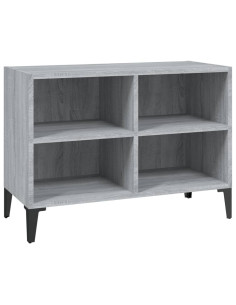 Mobile TV con Gambe in Metallo Grigio Sonoma 69,5x30x50 cm