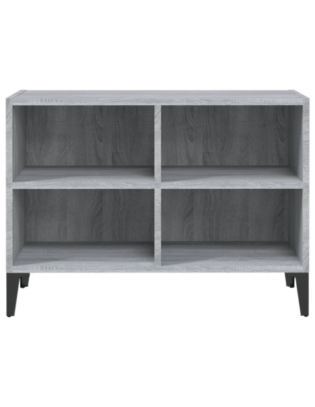 Mobile TV con Gambe in Metallo Grigio Sonoma 69,5x30x50 cm