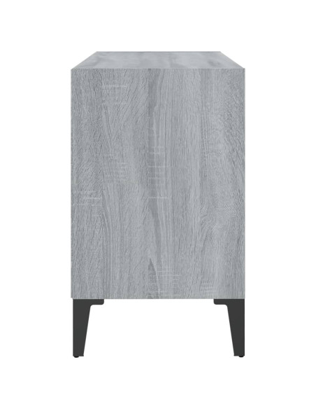 Mobile TV con Gambe in Metallo Grigio Sonoma 69,5x30x50 cm