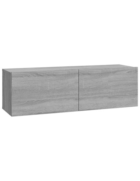Set di Mobili Porta TV 6 pz Grigio Sonoma in Legno Multistrato