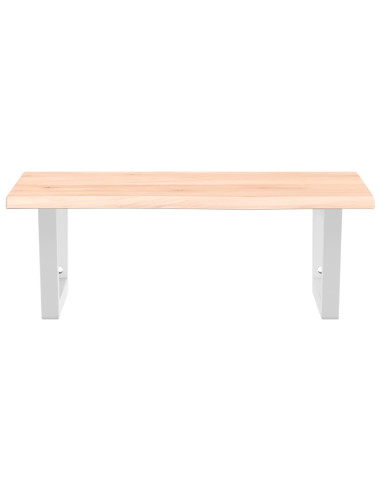 Ripiano a Parete per Lavabo in Acciaio e Massello di Rovere