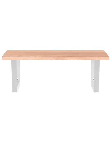 Ripiano a Parete per Lavabo in Acciaio e Massello di Rovere