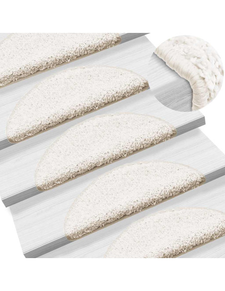 Tappetini per Scale 20 pz Bianchi 56x17x3 cm