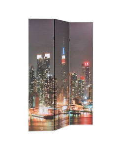 Paravento Pieghevole 120x170 cm Stampa New York di Notte 2