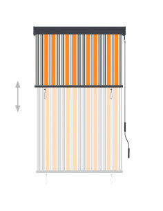 Tenda a Rullo per Esterni 100x250 cm Giallo e Blu 2