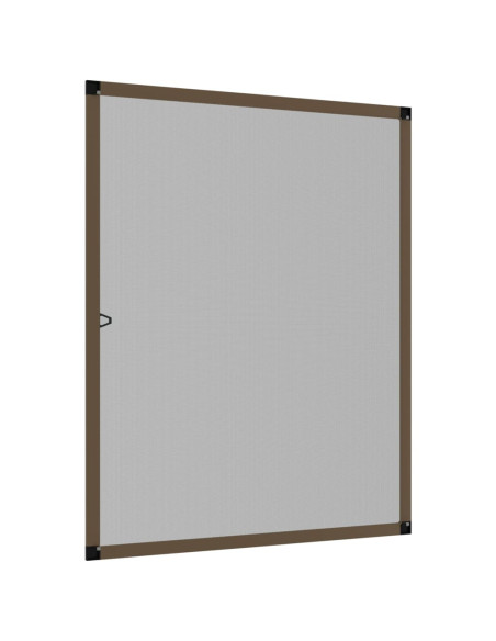 Zanzariera per Finestre Marrone 100x120 cm