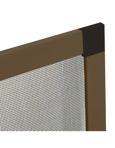 Zanzariera per Finestre Marrone 100x120 cm
