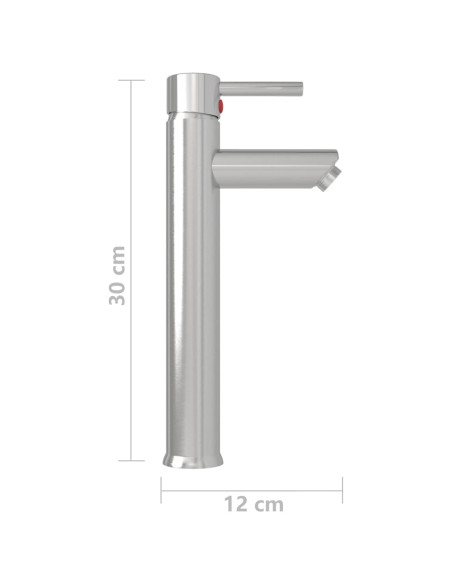 Rubinetto Miscelatore da Bagno Argento 12x30 cm