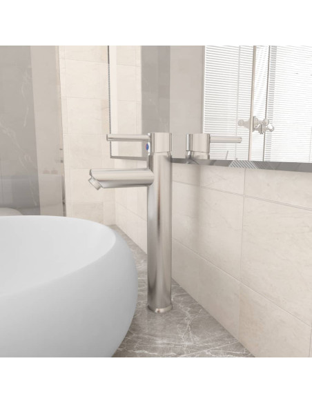 Rubinetto Miscelatore da Bagno Argento 12x30 cm