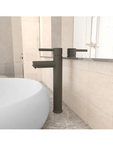 Rubinetto Miscelatore da Bagno Grigio 12x30 cm