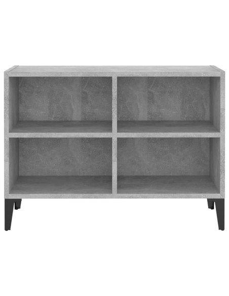 Mobile TV con Gambe in Metallo Grigio Cemento 69,5x30x50 cm