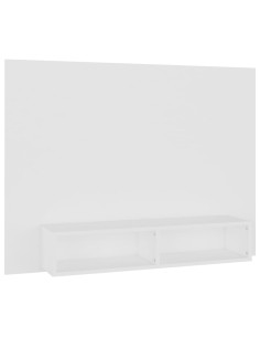 Mobile TV a Muro Bianco 120x23,5x90 cm in Legno Multistrato