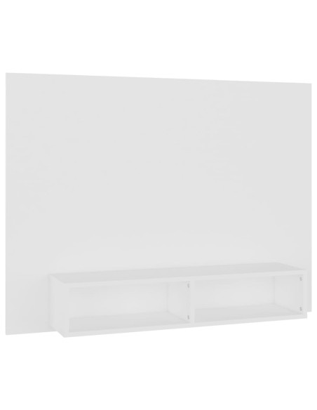 Mobile TV a Muro Bianco 120x23,5x90 cm in Legno Multistrato