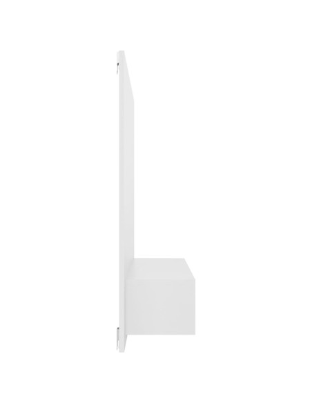 Mobile TV a Muro Bianco 120x23,5x90 cm in Legno Multistrato