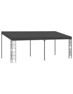 Gazebo a Parete 3x6 m Antracite in Tessuto