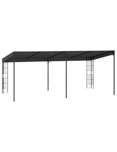 Gazebo a Parete 3x6 m Antracite in Tessuto