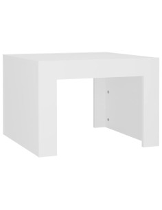 Tavolino da Salotto Bianco 50x50x35 cm in Truciolato