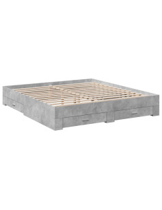 Giroletto Cassetti Grigio Cemento 200x200 cm Legno Multistrato 2