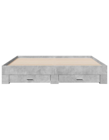 Giroletto Cassetti Grigio Cemento 200x200 cm Legno Multistrato
