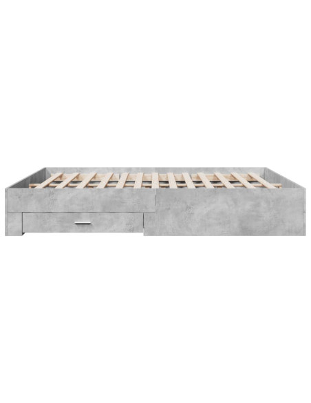 Giroletto Cassetti Grigio Cemento 200x200 cm Legno Multistrato